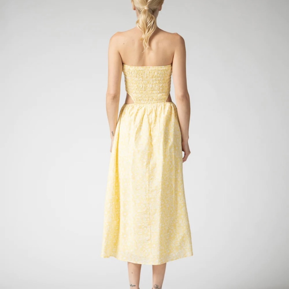 Lord & Taylor LENA Sleeveless Smocked Floral Midi Dress Medium NWOT - Picture 3 of 12